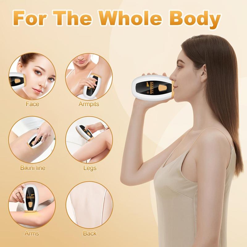 Handheld IPL Laser Hair Removal Instrument, Multifunctional Portable Hair Removal Instrument, Home Use Hair Remover for Body Legs Arm