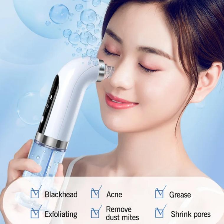 5 in 1 Electric Facial Pore Cleaner Tool Set Upgraded Strong Suction Man Woman Blackhead Vacuum Acne Remover