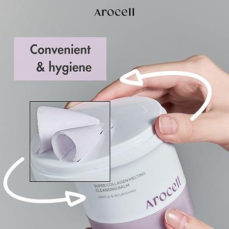 [AROCELL Official] Super Collagen Melting Cleansing Balm | Deep Pore Cleansing, Hydrating & Anti-Aging | Grinder-Type Hygienic Packaging