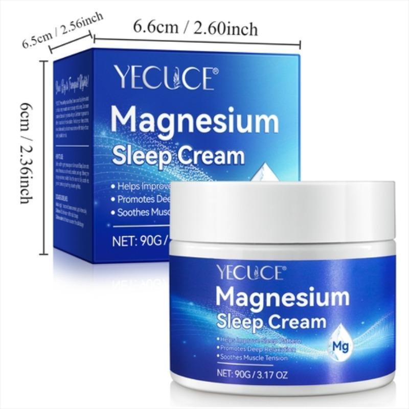 Magnesium Sleep Cream, Deep Moisturizing Sleep Cream, Gentle Formula Body Care Cream for Neck, Shoulders, Legs, Suitable for All Skin Types