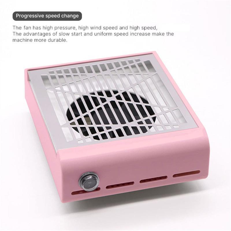 Nail Dust Cleaner, Low Noise Nail Dust Vacuum Collector with Detachable Filter, Manicure & Pedicure Tool for Home & Salon Use