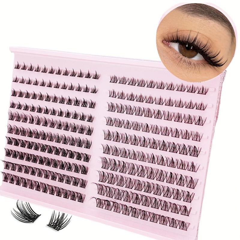 Natural False Eyelashes, 1 Set Individual False Eyelashes, Fluffy Curly Faux Cluster Lashes, Portable Makeup Tool for Women, Fall Gift, Birthday Gifts, Christmas, Christmas Gift