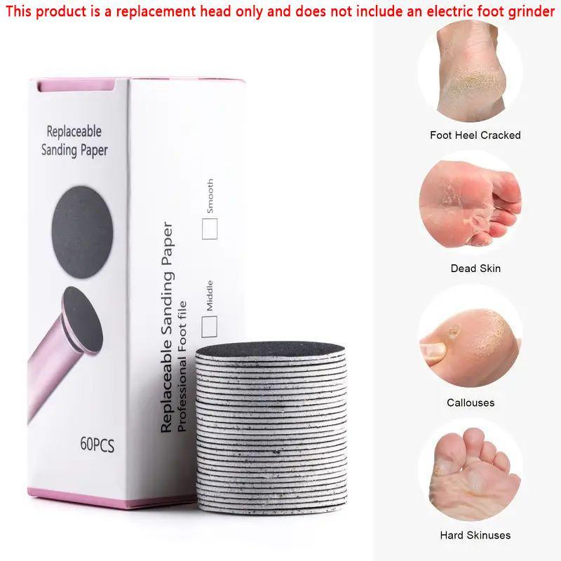 Replacement Sanding Paper, 2 Boxes Disposable Sanding Paper, Foot File Replacement Disc, Manicure & Pedicure Tool for Men & Women