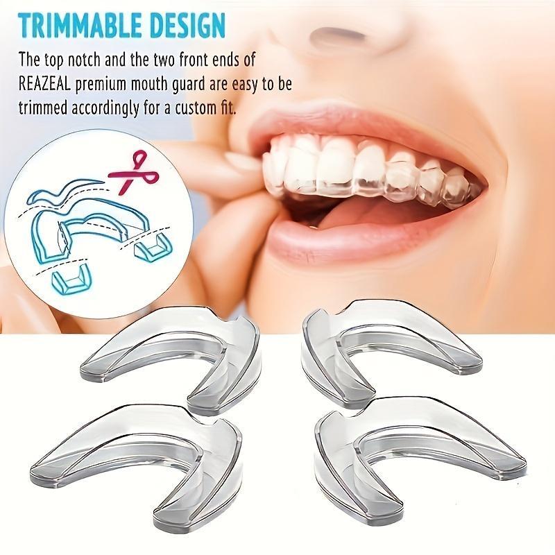 Transparent Mouth Guard, 8 Counts set Mixed Size Mouth Guard for Grinding Teeth, Odorless Night Tooth Protector for Men & Women