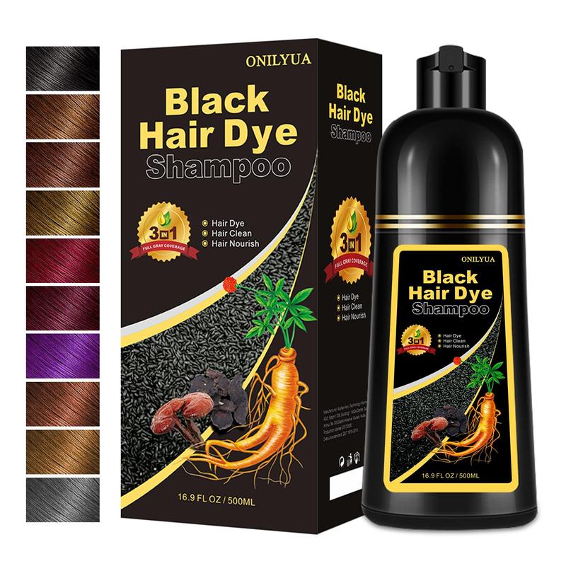 Herbal Hair Color Shampoo:Instant Gray Cocerage+99.99%-Choose Your Shade!Hair Dye Shampoo Haircare Product black dye