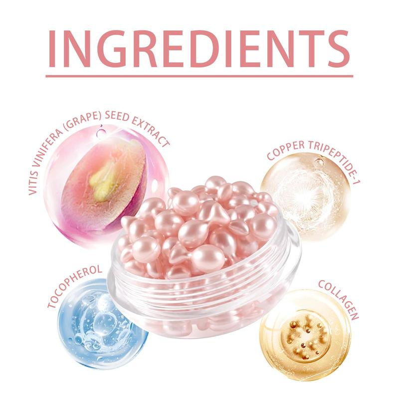 Collagen Face Serum Capsules, Moisturizing Facial Care Essence, Hydrating Facial Skin Care Products for Women & Girls