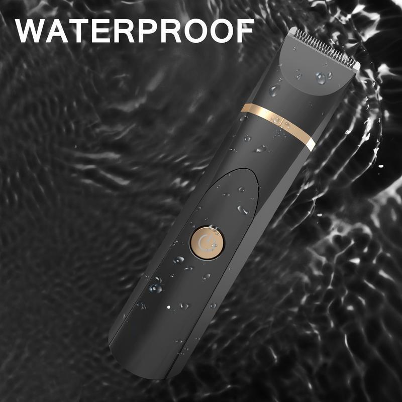 Electric Body Hair Trimmer - Groin Hair Trimmer - Men's Ball Trimmer - Replaceable Ceramic Heads, USB Rechargeable, Waterproof Men's Hygienic Razor Safe and Fast Gift Rechargeable Gift for Boyfriends