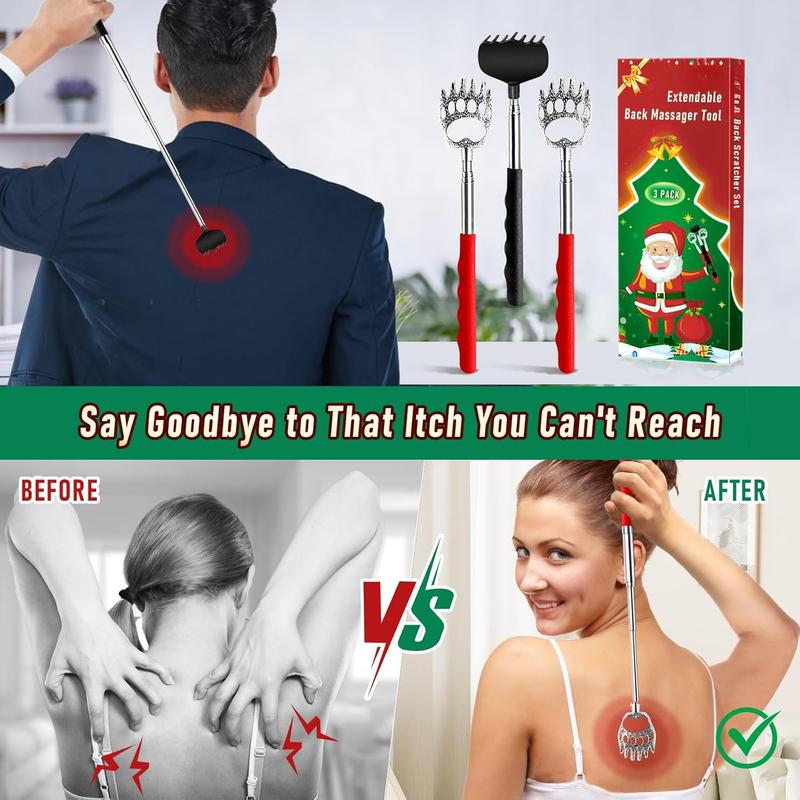 Extendable Back Scratcher, Funny Christmas Gift & Stocking Stuffer for Men, Women, Dad, Mom, – Comes with Gift Box  Body Care Comfort