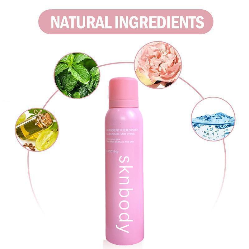 SKNBODY hair identifier spray， for face dermaplaning Shaving Woman Finishing Touch Flawless Woman Facial hair Remover Dermaplaning, Moisturizing and Removing Unwanted Hair Floral Honey Body Care Hair Removal Wax Cosmetic (spray plus razor) skinbodyhair