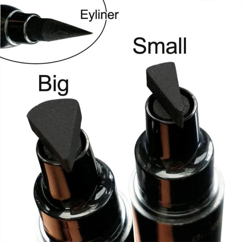 Summer Double-ended Eyeliner with Seal, Waterproof Long Lasting Eyeliner Pen, Professional Daily Makeup Accessories, Cosmetic Gift, Eyeliner Stamp, Eye Cosmetic for Music Festival Makeup, Summer Gift