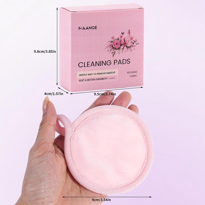 Reusable Makeup Remover Pad Set, 10pcs Double-side Round Makeup Remover Pads, Facial Cleansing Cloth, Cosmetic Tool, Beauty Supplies