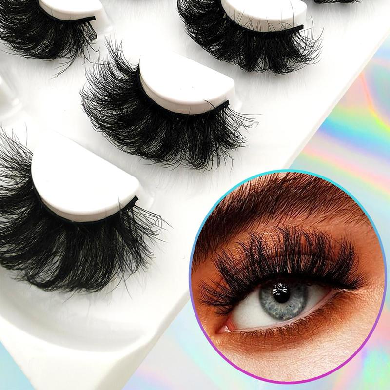 Long Fluffy Cosmetic False Eyelashes for Lash Extensions, 4 Pairs Natural Lash Strips, Curling Lashes Clusters for Lash Extensions, Summer Eye Makeup Products for Women, Lash Clusters Kit Gifts for Her, Lashes Extension Kit, Christmas Gift