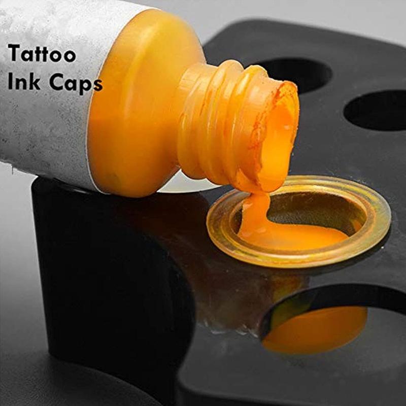 Tattoo Ink Cups 300PCS 14mm Medium Disposable Tattoo Pigment Caps Plastic for Tattooing Tattoo MachineTattoo Supplies Tattoo Needles Tattoo Kits