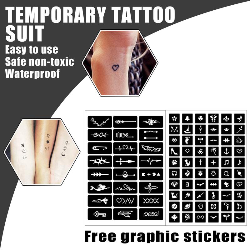 EELHOE Juice Tattoo Set, Waterproof and Long-Lasting, Temporary Juice Tattoo Liquid, Cosmetics