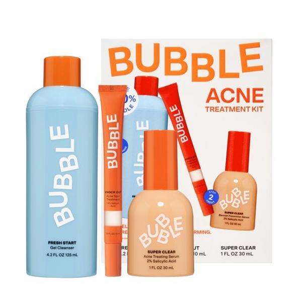 Bubble Skincare Acne Kit, All Skin Types, 3 Items Included