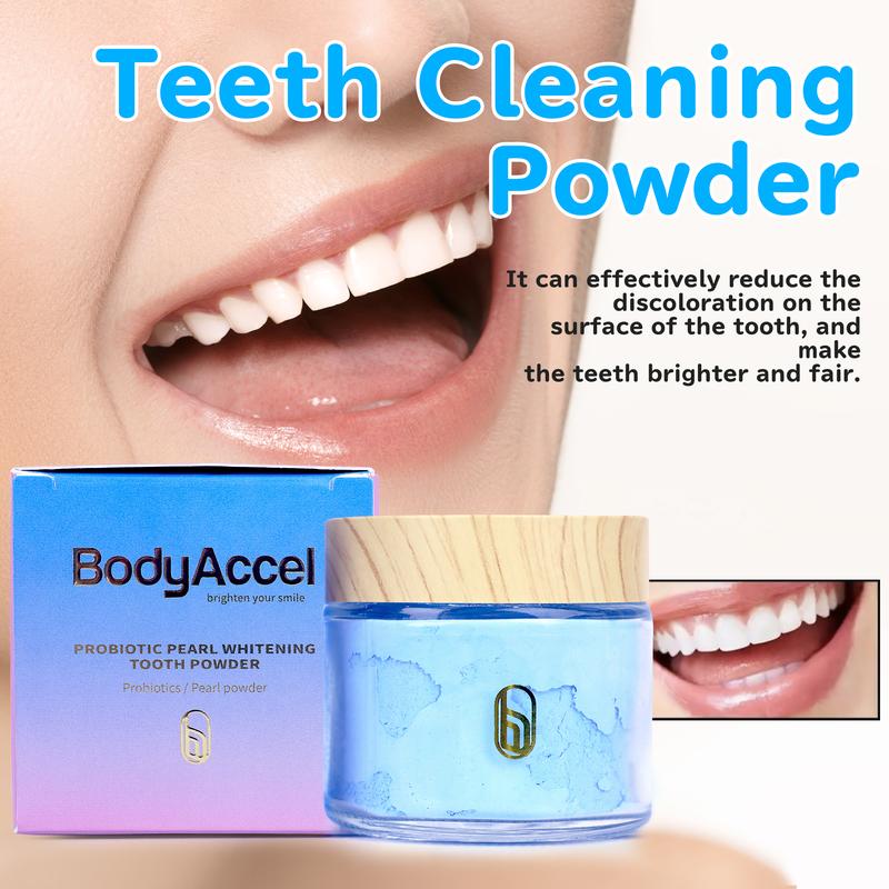 BodyAccel Whitening Pearl Probiotic Tooth Powder Natural