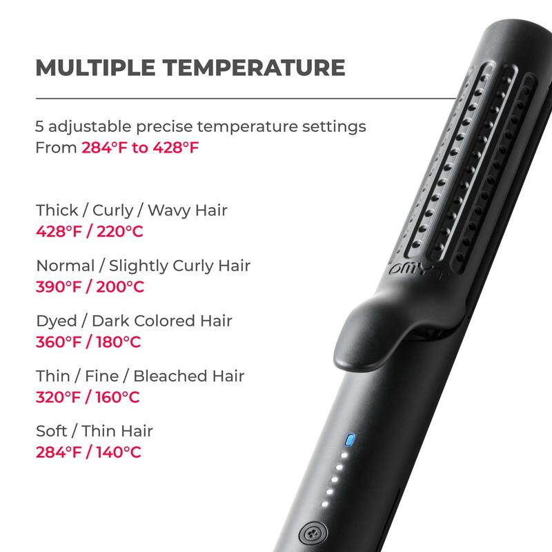 TYMO AIRFLOW-Hair Straightener and Curling Iron 2 in 1, Negative Ionic Anti-scald Curling Wand  Long Short Hair Curler  Comfort Salon  hairwaver muk  straightener