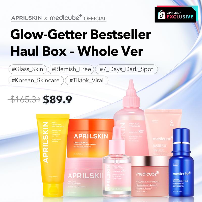 [APRILSKIN x medicube] Tiktok Glow-Getter Viral Haul Box - Whole Ver.  | K-beauty Glass Skin skincare routine