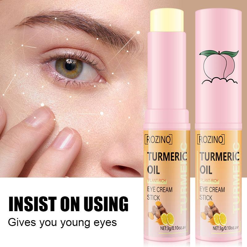 Turmeric Eye Cream Stick (1 Box), Natural Eye Care Product, Eye Moisturizer Stick, Moisturizing Eye Cream for Dark Circles, Puffiness, Dry Skin, and Eye Bags