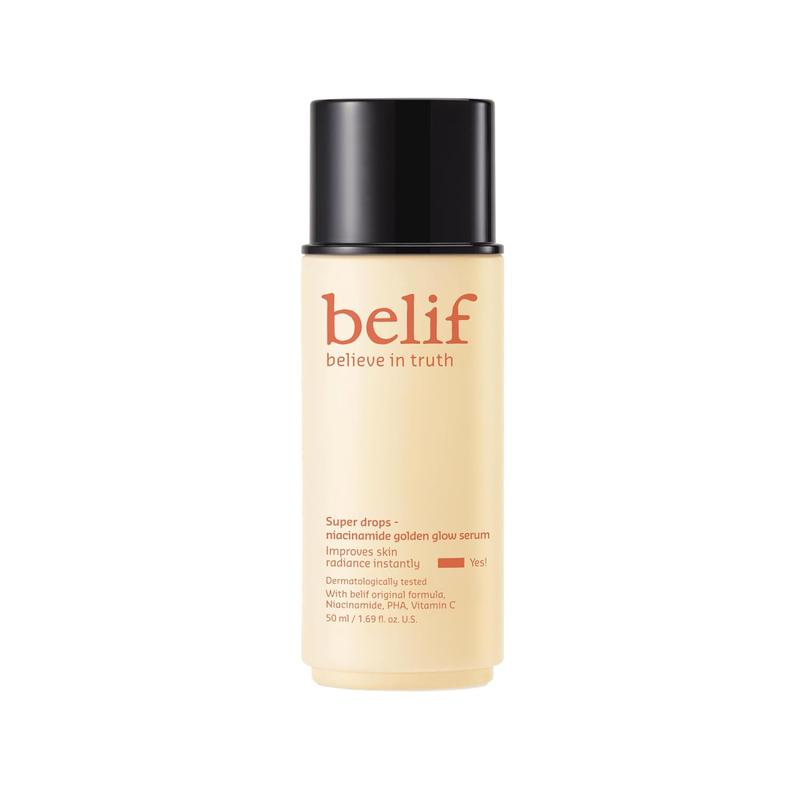 belif Super Drops Niacinamide Vitamin C Glow Serum  2-in-1 Hydrating & Brightening Makeup Primer, illuminator Lightweight Gel