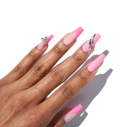 Pink Friday Nails - Queen’s Ransom - 28 Press-On Nails Classic French Manicure Press-On Nails