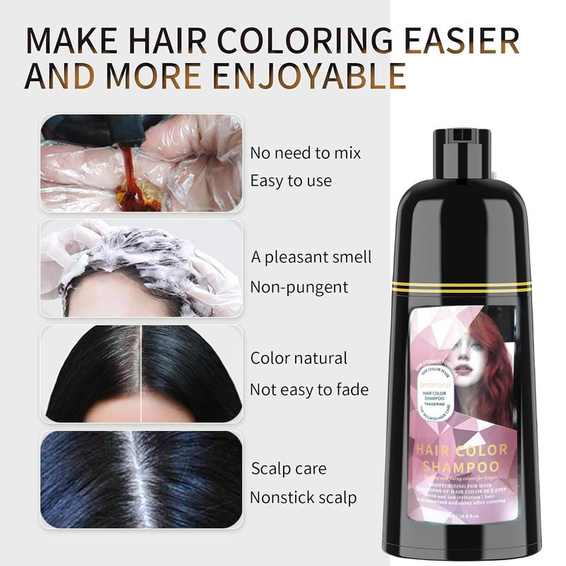 Amococo Hair Color Shampoo, Hair Dye Shampoo, Instant Grey Hair Coverage, Wine Red, Chestnut Brown, Purple, Perfect Gifts for Women&Men Scent Haircare Scented