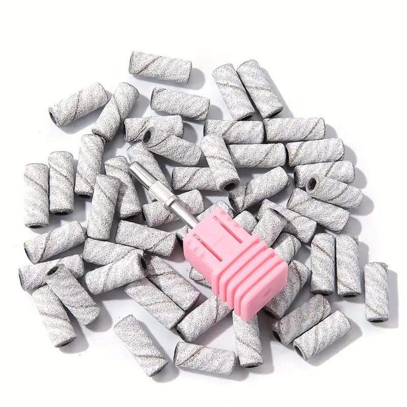 Nail Drill Sanding Bands With 3.1mm Mandrel Bit, 50pcs set Nail Drill Sanding Bands For Nails Acrylic Gel Removing And Shaping, Manicure & Pedicure Tools, Electric Callus Remover Accessories, Christmas Gift