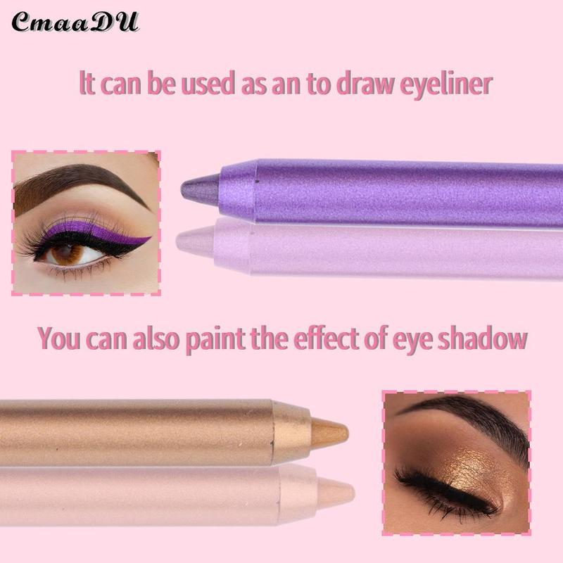 12 Colors Eyeshadow Eyeliner Pen, 12pcs set Long Lasting Eyeliner Pencil, Beauty & Personal Care Eye Makeup Tool for Women & Girls Gift