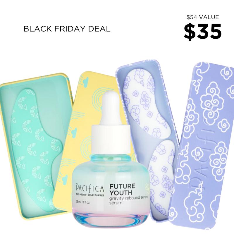 [TTS Exclusive] Pacifica Beauty Future Youth Gravity Rebound Serum and Brow and Undereye Reusable Mask Bundle