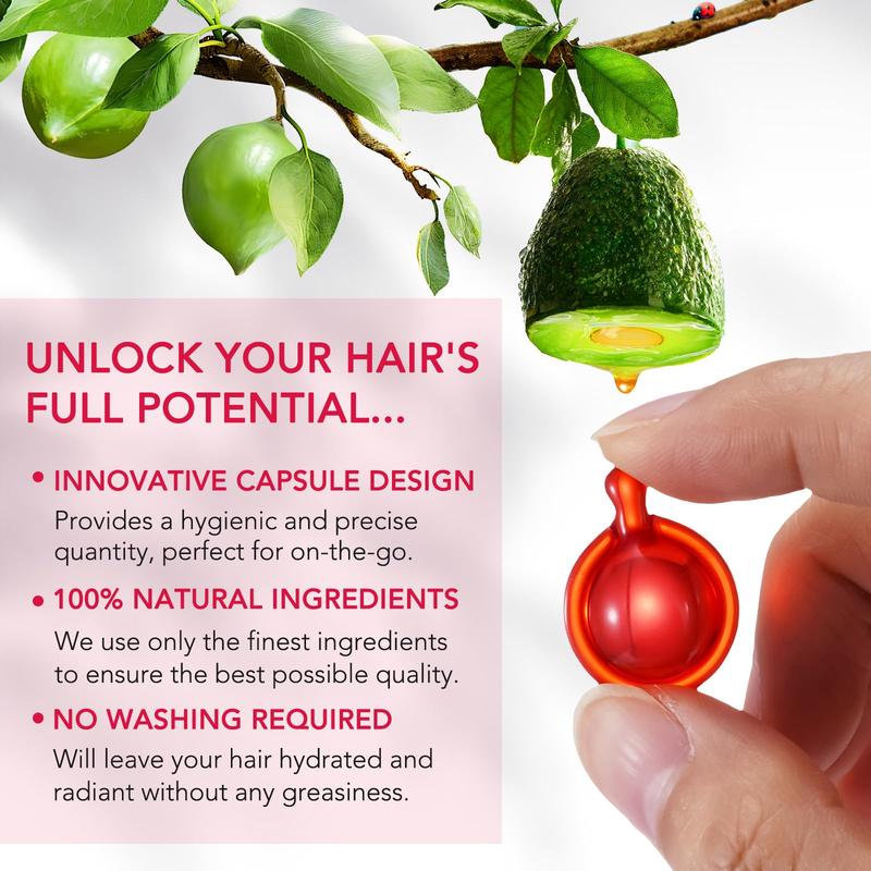 Hair Vitamin Capsules, Hair Serum, Nourishing Hair Essence Oil Capsules, Natural Hair Care Product for & Hair Care,Haircare Shampoo Comfort Cleansing