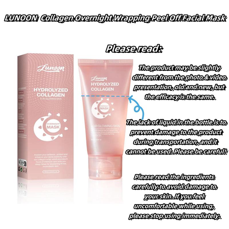 Collagen Overnight Wrapping Peel Off Facial Mask, Moisturizing Facial Mask, Hydrating Facial Mask, Face Mask For Women & Men, Christmas Gift