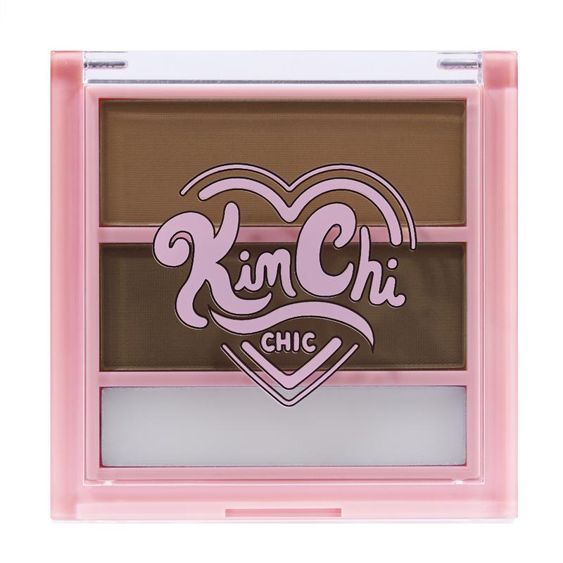 KimChi Chic KimBROWly Eyebrow Powder and Wax Duo - Shade & Contour for Natural-looking Brows, Cosmetic Makeup