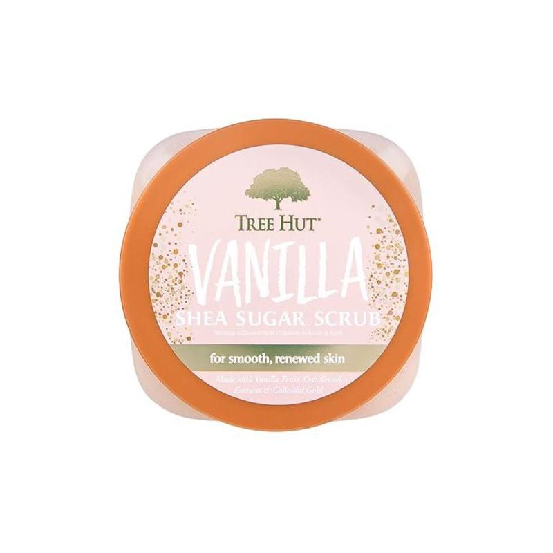 Tree Hut Vanilla Shea Scrub for Body Care - Get Your Glow On. Sugar Cleanser  Skin Repair Cleansing