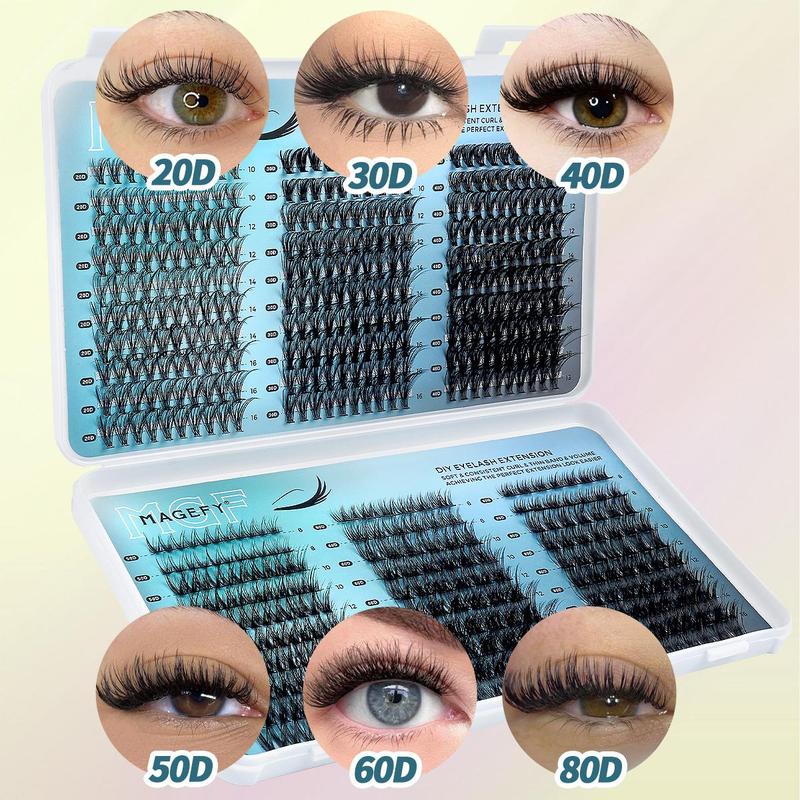 Mixed Length Individual Lashes, 540pcs set Natural Look Eyelash Extensions, Self Grafting Curl Eyelashes, False Eyelashes for Women & Girls Makeup, Christmas Gift