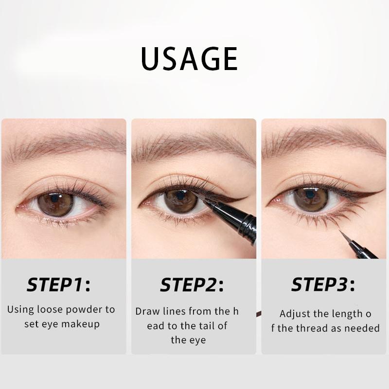 Waterproof Eyeliner Pen (2pcs), Long Lasting Eyeliner Pencil with Precise Flexible Tip & Comfortable Grip, Professional Eye Makeup Tool, Easy To Apply for Eye Makeup