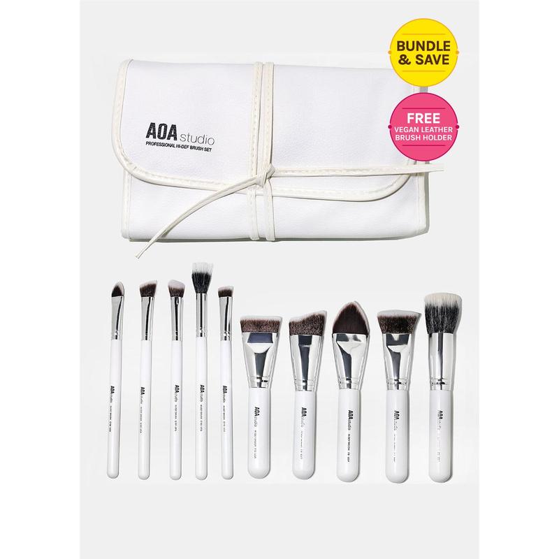 AOA Studio 10-Piece Sculpting Brush Set + Brush Roll