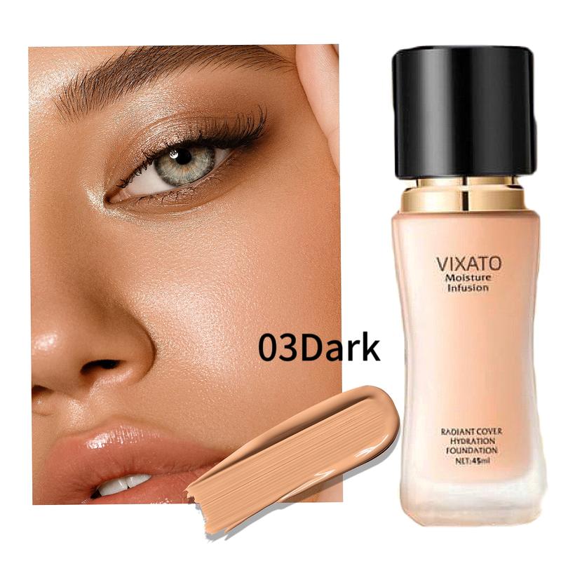 Vixato Liquid Foundation Flawless Light Liquid Foundation, Light Makeup, Medium Coverage, Improves Uneven Skin Tone, Highly Moisturizing Foundation