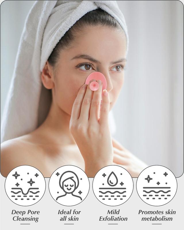 8 PCS Silicone Face Scrubber Exfoliator for Women, Face Cleansing Brush Blackhead Acne Pore Pad for Deep Cleaning Skin Care,Summer Comfort  Gift