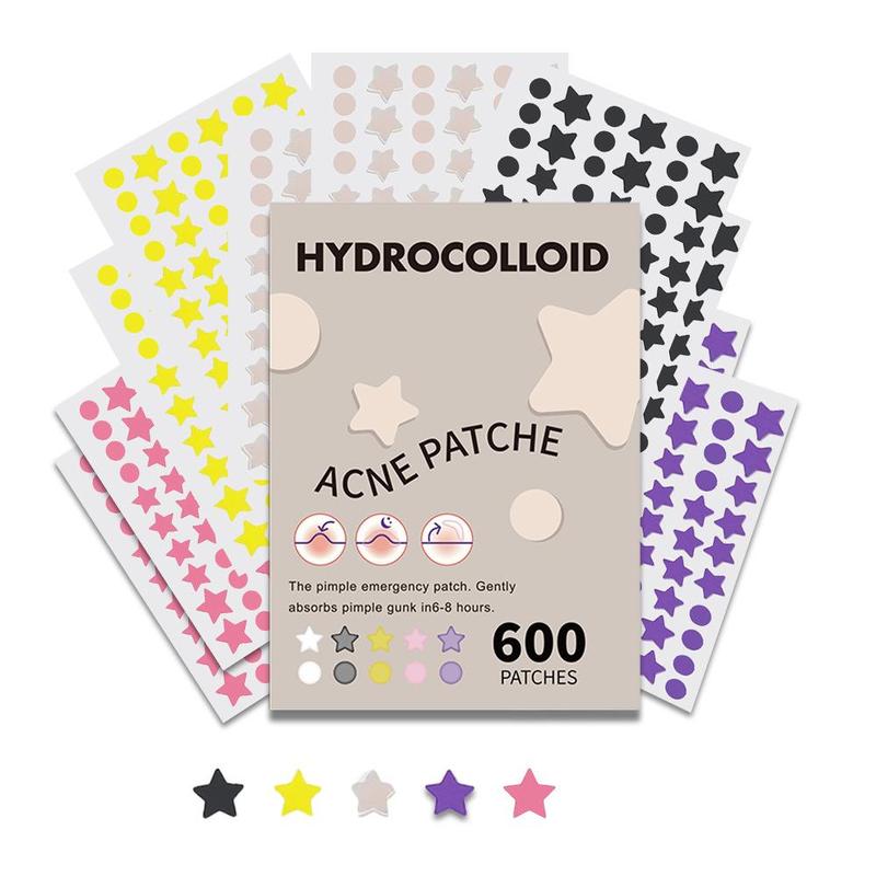 Star Shaped Acne Patch, 1 Box Hydrocolloid Acne Cover Patch, Skin Care Product for Women & Men, Daily Skincare Product for Acne