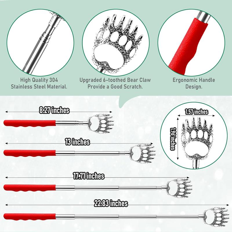 Extendable Back Scratcher, Funny Christmas Gift & Stocking Stuffer for Men, Women, Dad, Mom, – Comes with Gift Box  Body Care Comfort