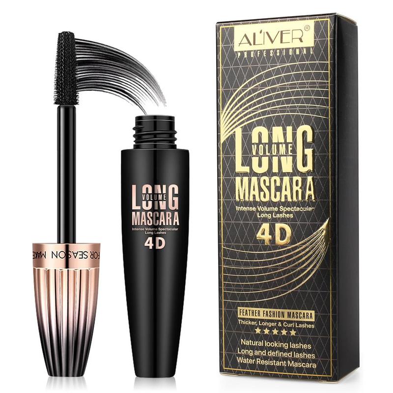 4D Long Mascara, Waterproof Eyelash Extensions, Natural Effect, Easy To Apply, Suitable for Makeup Novices to Quickly Get Started