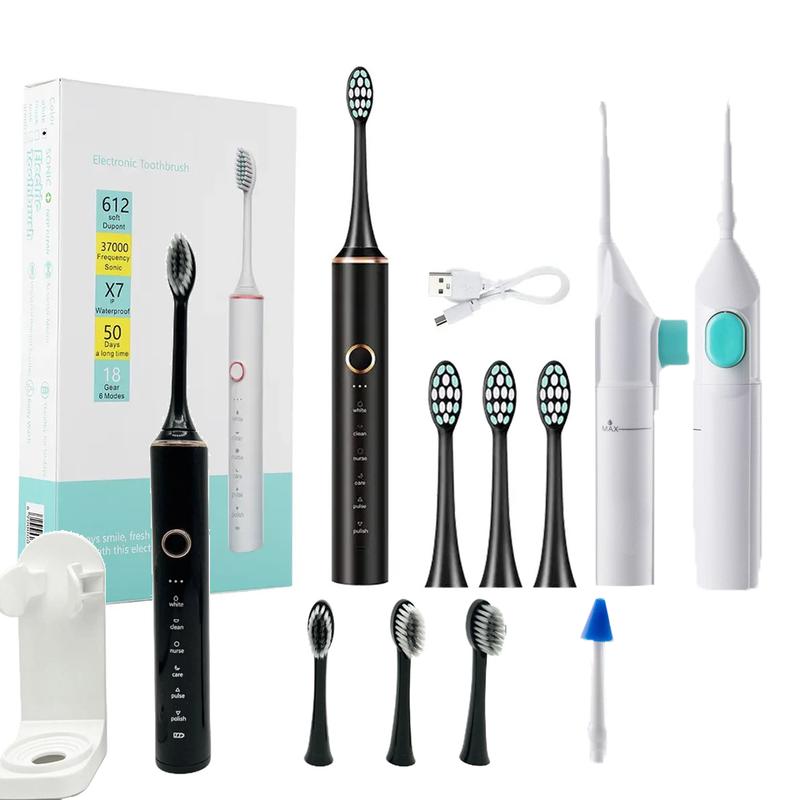 Adult Sonic Electric Toothbrush - Rechargeable Electric Toothbrush with 4 Brush Heads and Stand, Electric Toothbrush with Stand, Smart Toothbrush that Charges for 3 Hours and Can Be Used for 120 Days