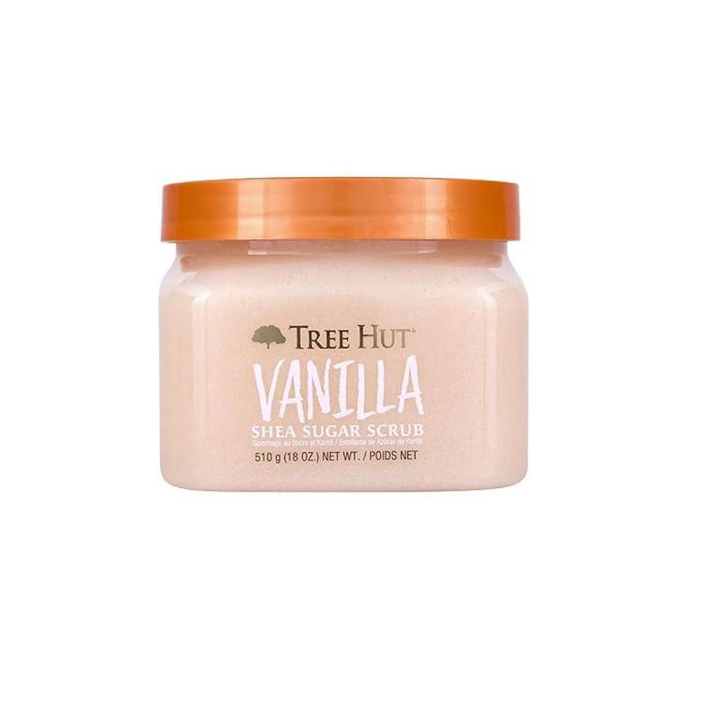 Tree Hut Vanilla Shea Scrub for Body Care - Get Your Glow On. Sugar Cleanser  Skin Repair Cleansing