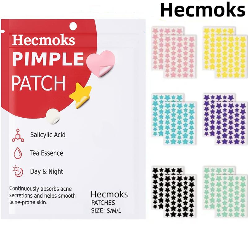 Hecmoks Acne Patch: Hydrocolloidal, Invisible, Unisex. 5 Sizes, 232-412 Pimple Patches.