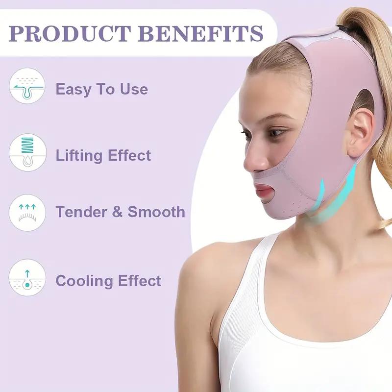 V-Line Facial Shaping Band: Reusable Chin & Cheek Lifting Tool for Slimming, Tightening, and Enhancing Contours | Adjustable Comfort Skincare