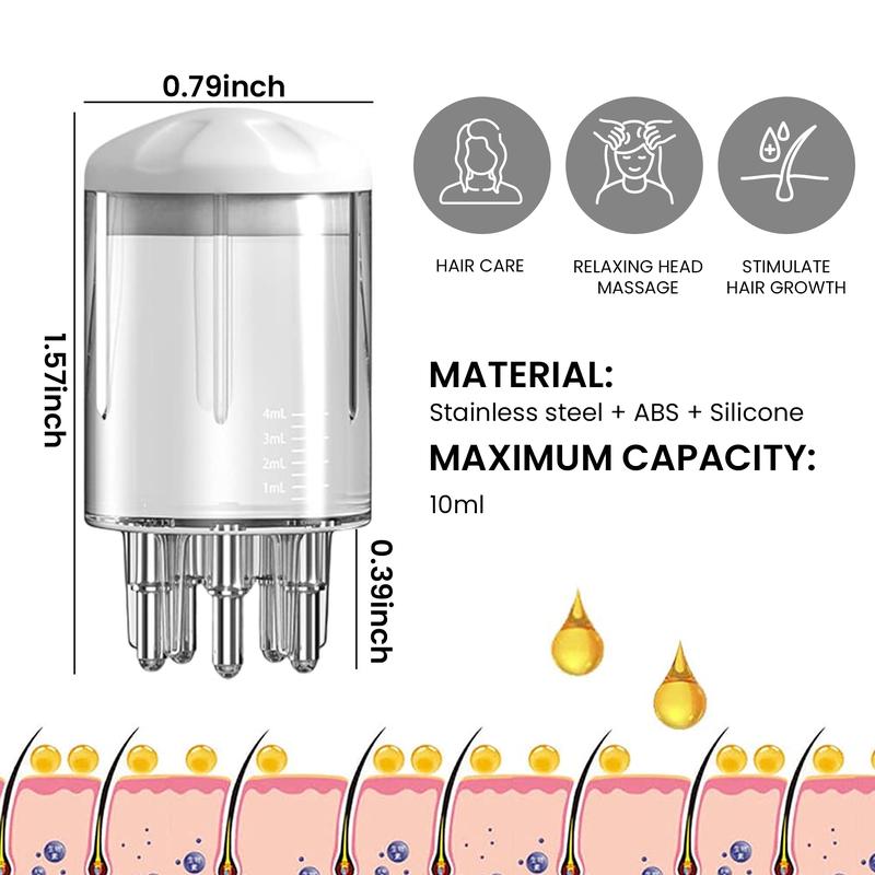 Portable Hair Oil Scalp Applicator Comb & Massager for Hair Growth – Essential Oil Serum Guide Comb for Men & Women