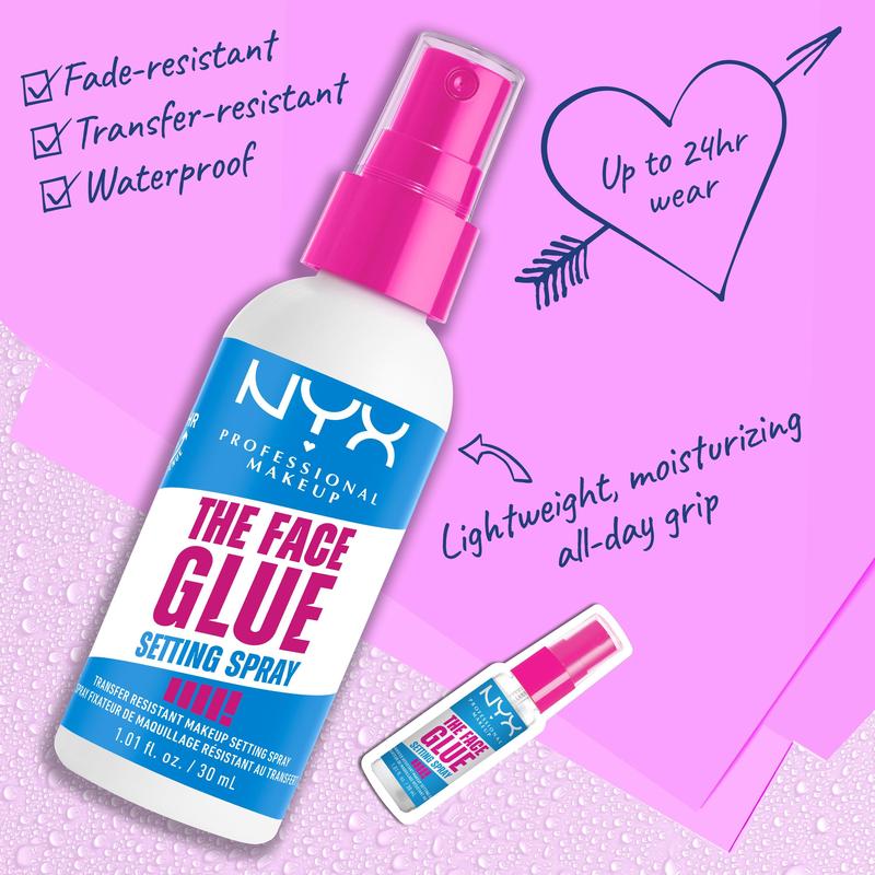 The Face Glue Setting Spray, 2 Fl Oz, NYX Professional Makeup