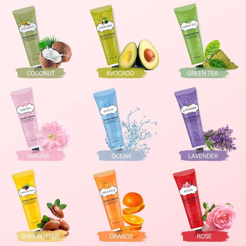 Hand Cream Gift Set, Fragrance Hand Lotion with Foot Cream for Dry Cracked Hands, 10 Packs Travel Size Lotions, Deeply Moisturizing Hand Cream Gifts for Women, Unique Gifts for Women