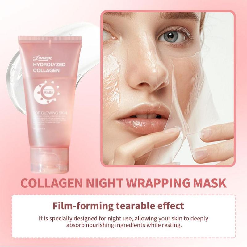 Collagen Overnight Wrapping Peel Off Facial Mask, Moisturizing Facial Mask, Hydrating Facial Mask, Face Mask For Women & Men, Christmas Gift