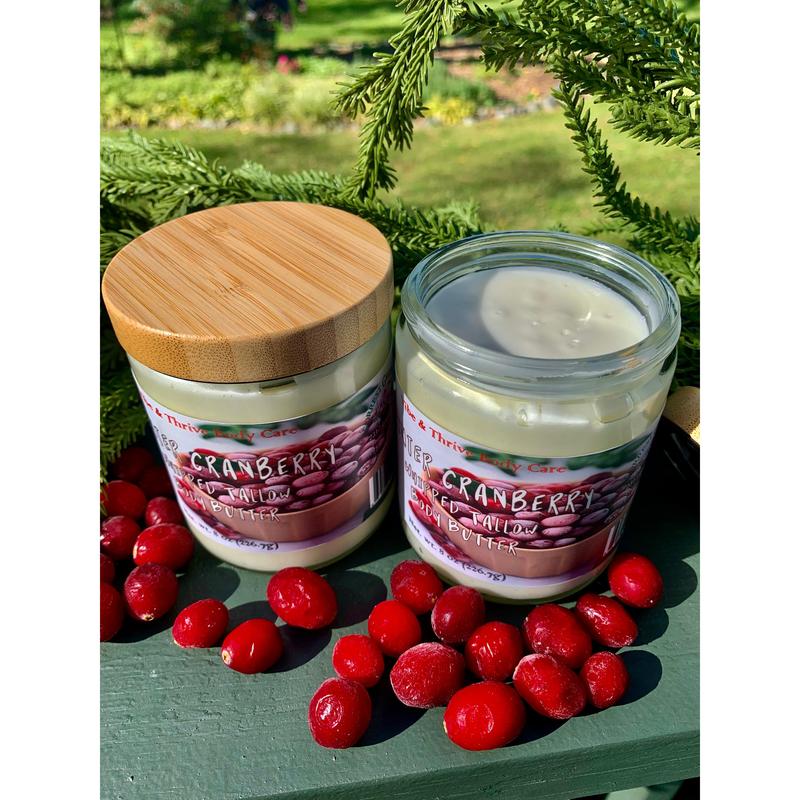 Winter Cranberry Whipped Tallow Body Butter - Moisturizer